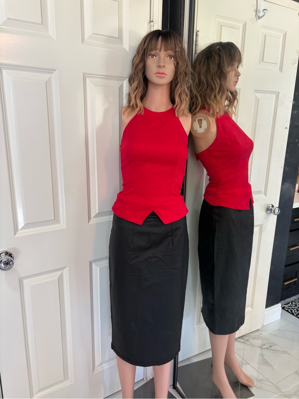 Pinup Couture rockabilly Red Halter Tank Top